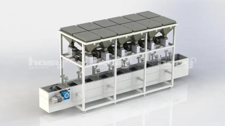 Bản vẽ 3D hệ thống cân định lượng Asean Tire do HASY thiết kế
