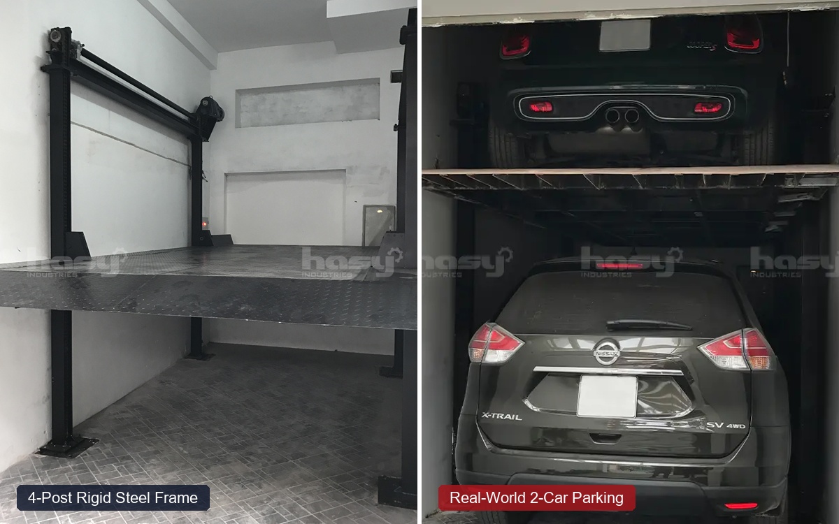 Above ground 4 post car lift for townhouses HASY